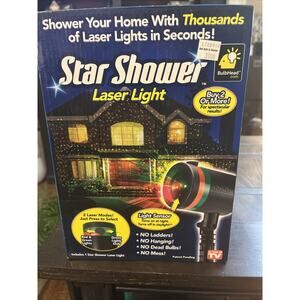 BulbHead Star Shower Motion Laser Lights Projector Christmas Red And Green